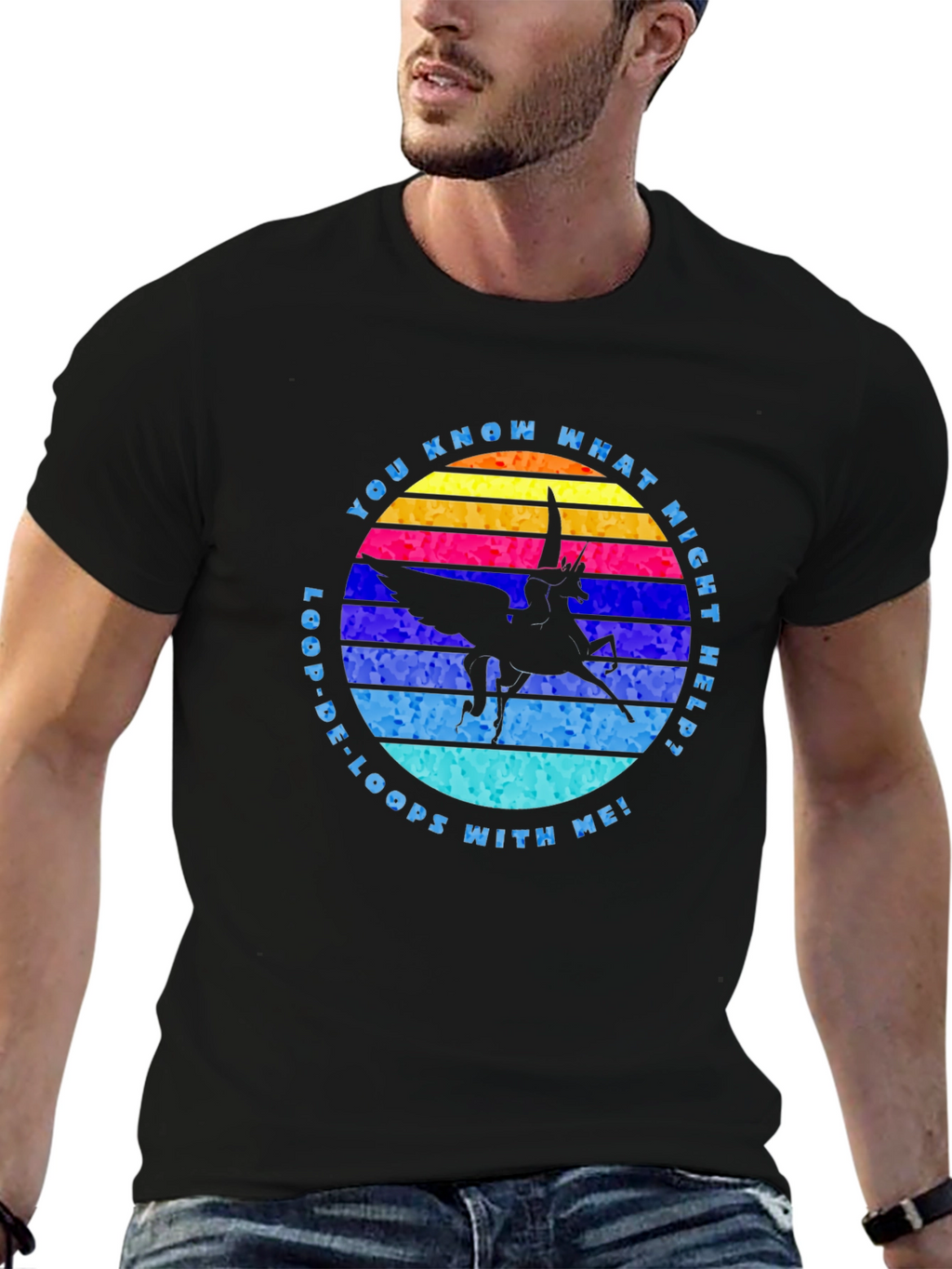 Loop-De-Loops Pegasus Graphic T-Shirt