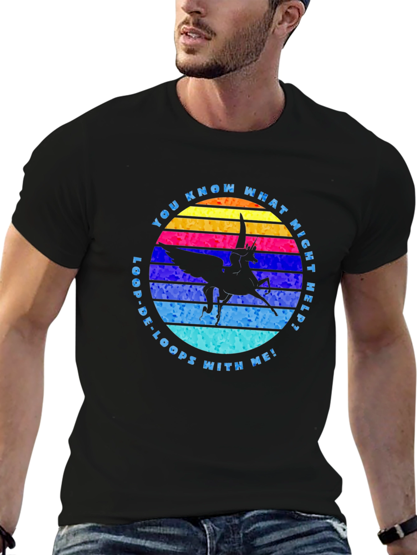 Loop-De-Loops Pegasus Graphic T-Shirt