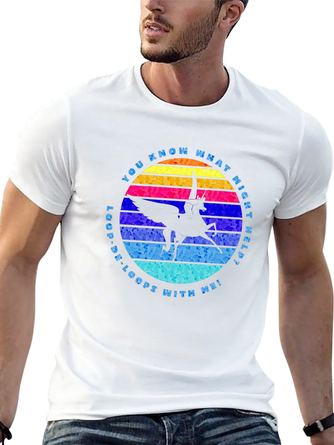 Loop-De-Loops Pegasus Graphic T-Shirt