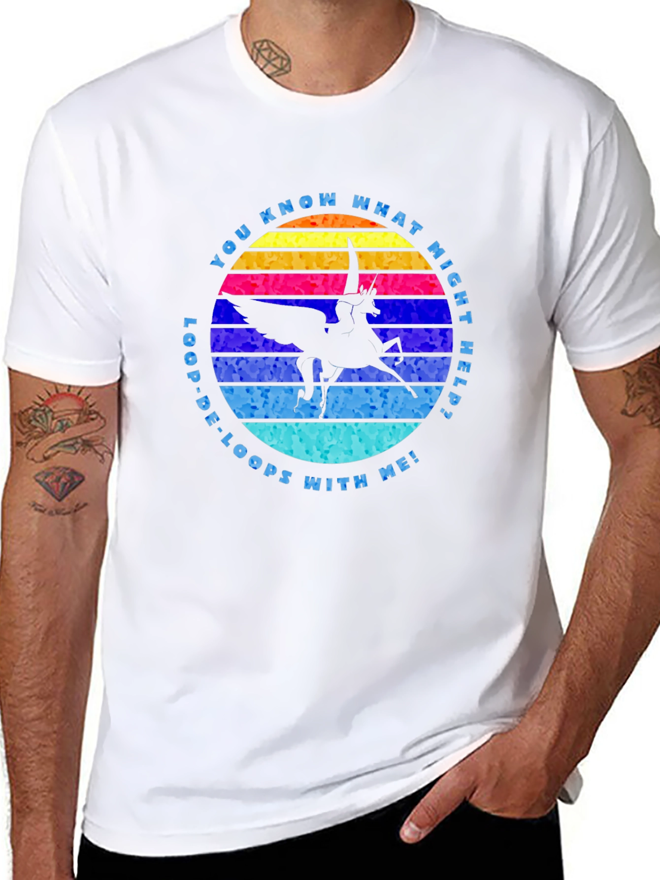 Loop-De-Loops Pegasus Graphic T-Shirt