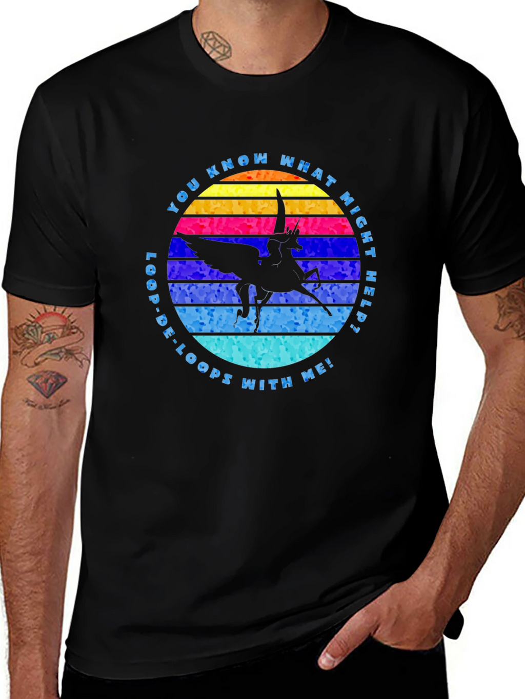 Loop-De-Loops Pegasus Graphic T-Shirt