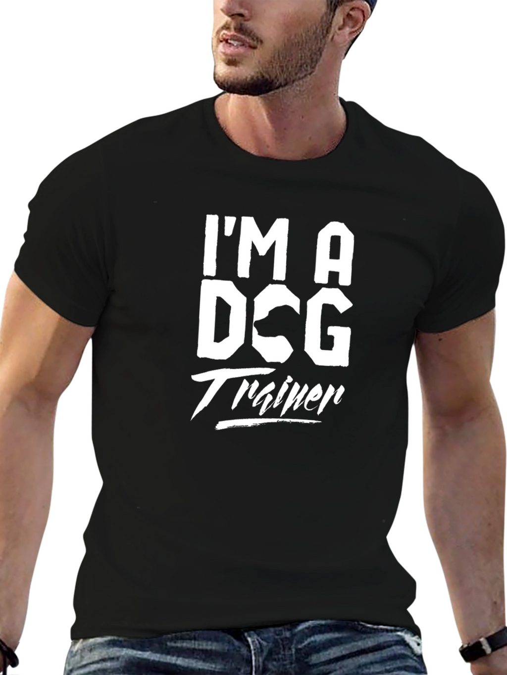 Im A Dog Trainer T-Shirt - Black Casual Wear