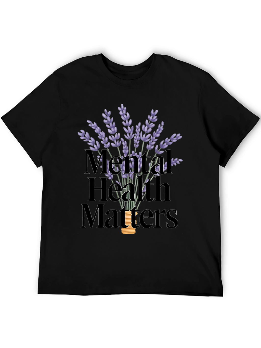 Mental Health Matters T-Shirt with Lavender Design
