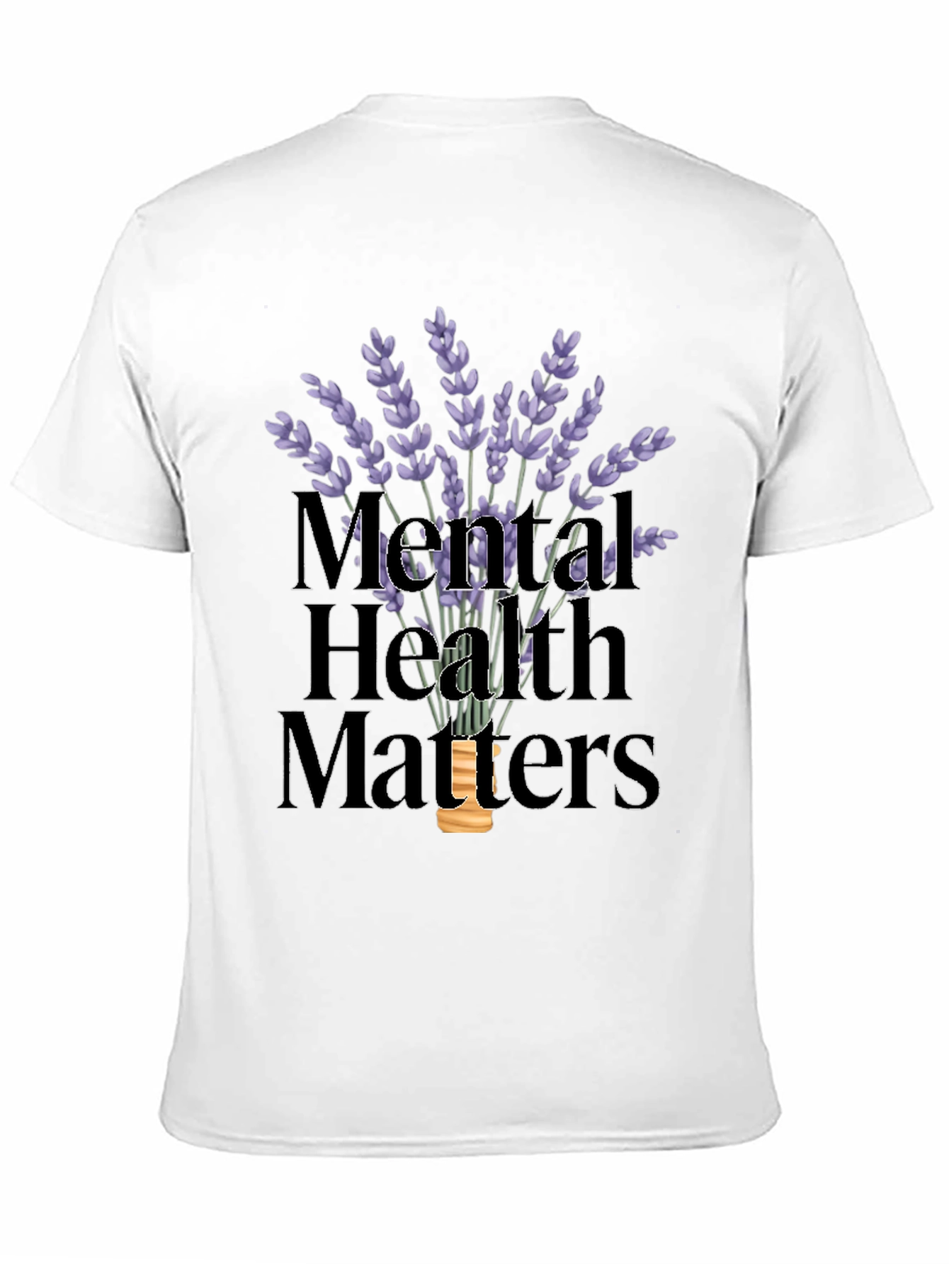Mental Health Matters T-Shirt with Lavender Design