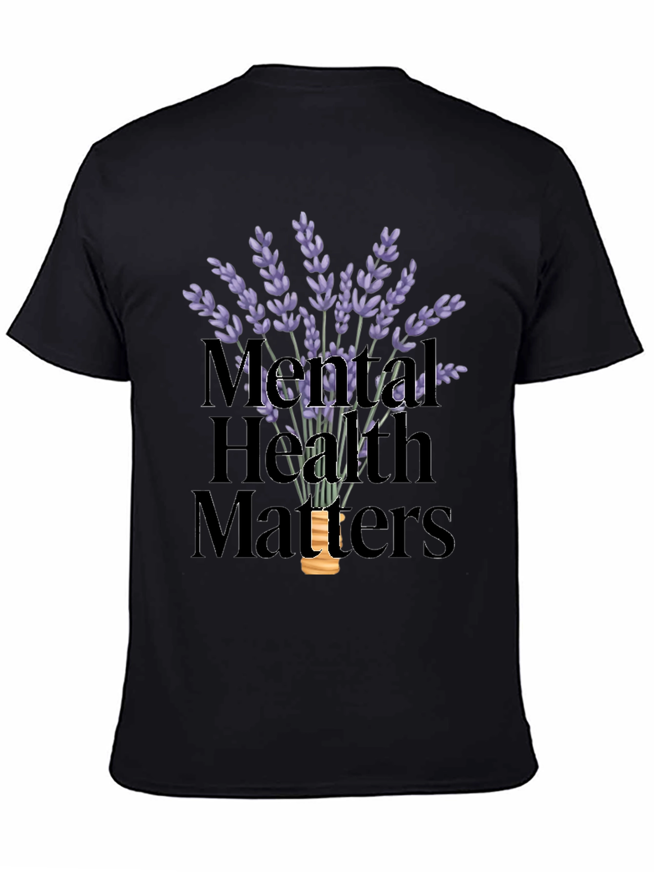 Mental Health Matters T-Shirt with Lavender Design