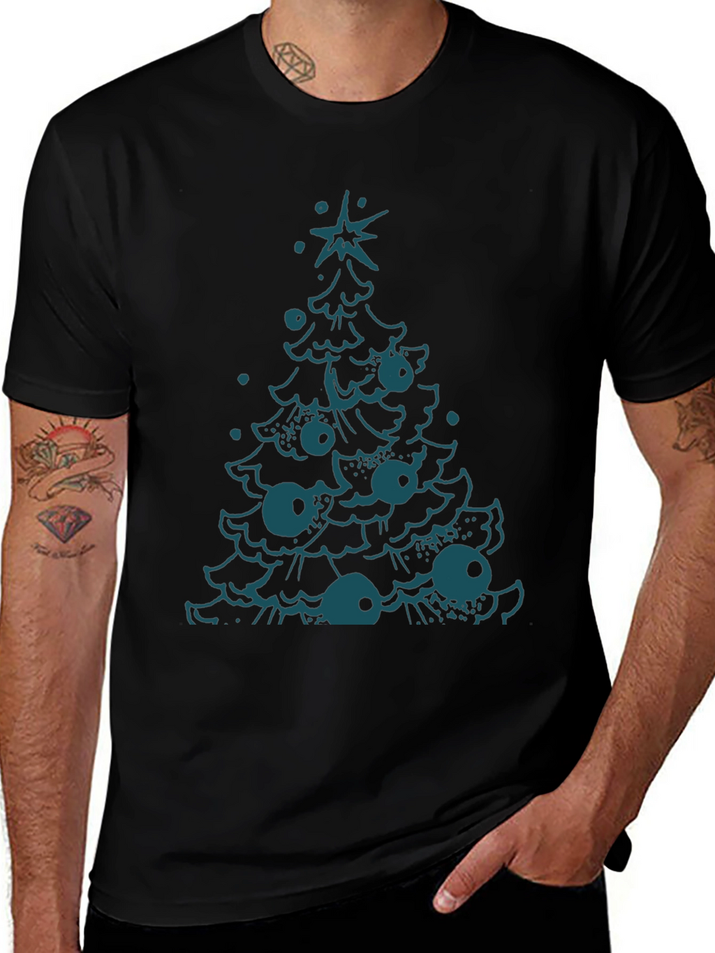 Festive Tree Graphic Tee - Holiday Ready!