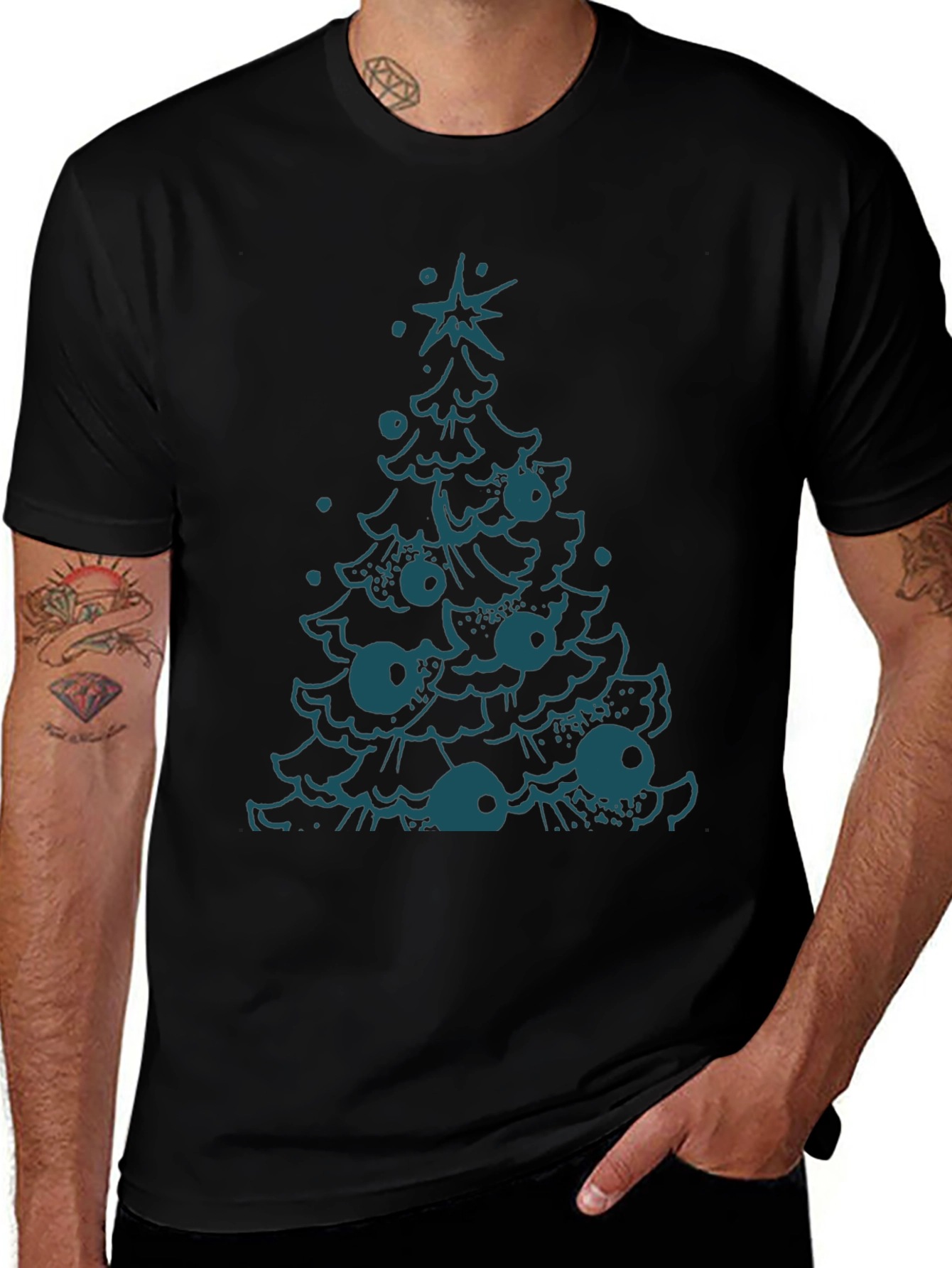 Festive Tree Graphic Tee - Holiday Ready!