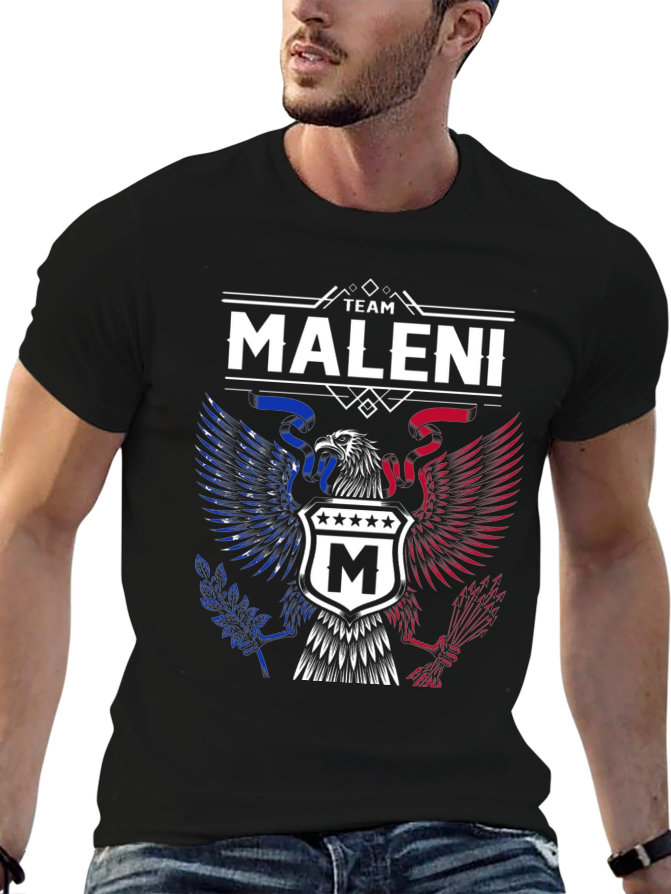 Team Maleni Eagle Crest T-Shirt - Patriotic Design