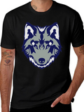 Wolf Graphic Tee - Stylish Black Cotton T-Shirt