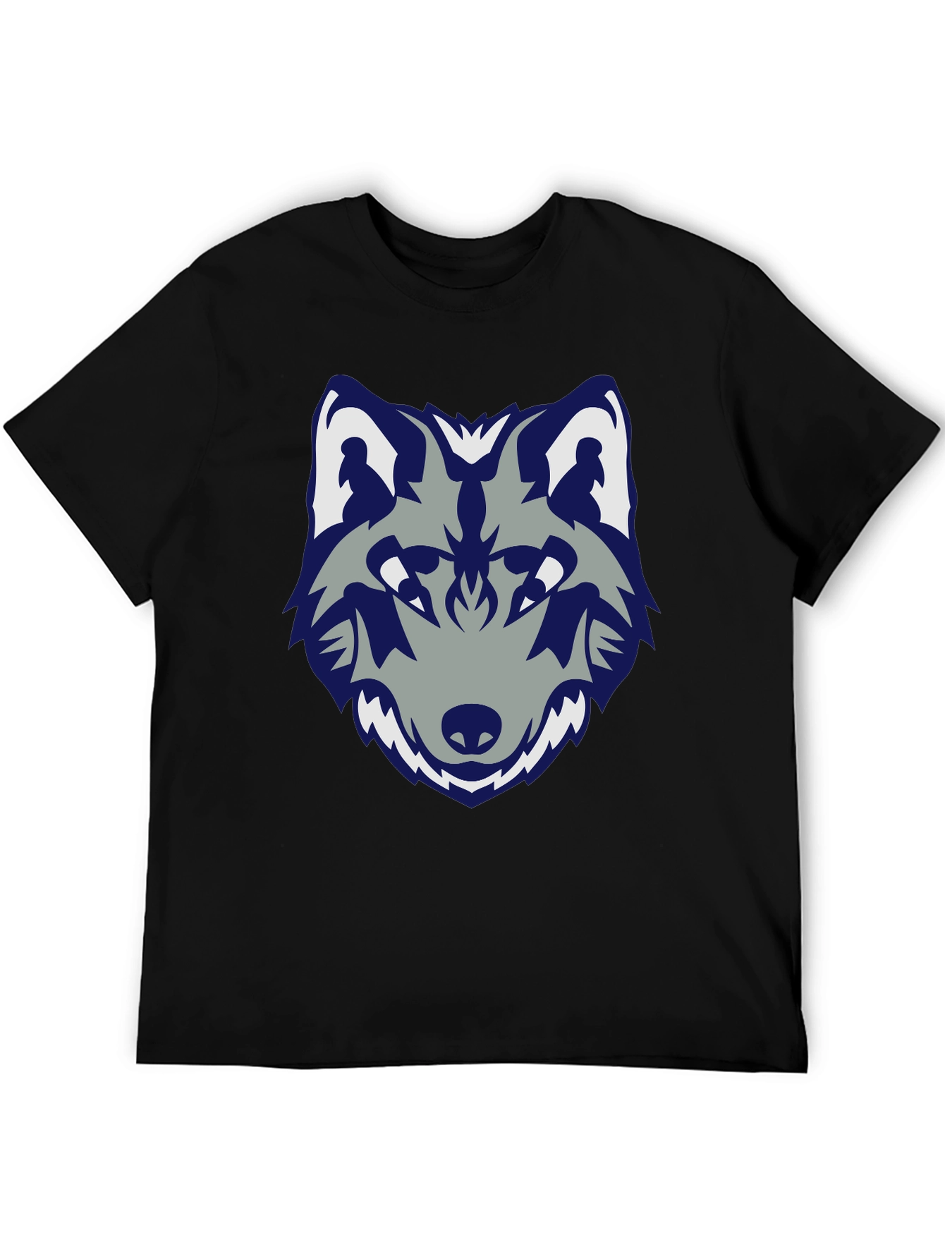 Wolf Graphic Tee - Stylish Black Cotton T-Shirt