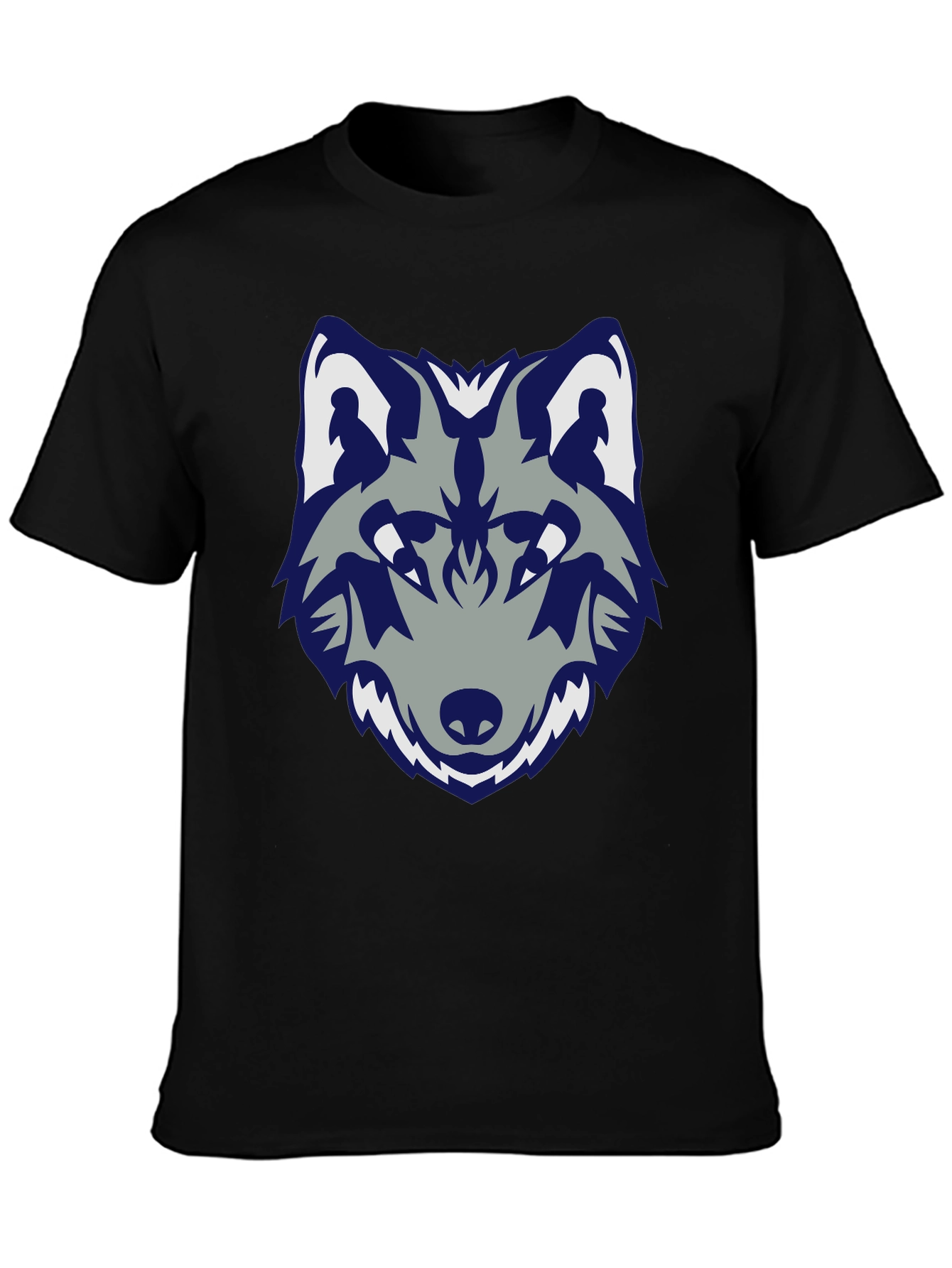 Wolf Graphic Tee - Stylish Black Cotton T-Shirt