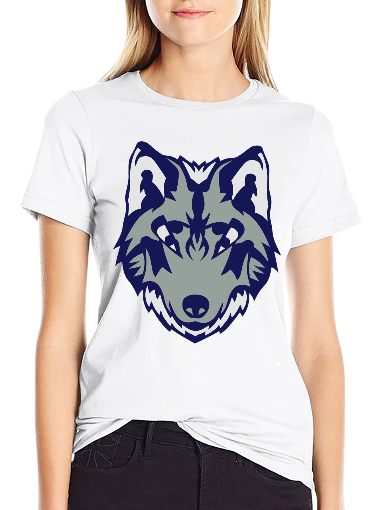 Wolf Graphic Tee - Stylish Black Cotton T-Shirt
