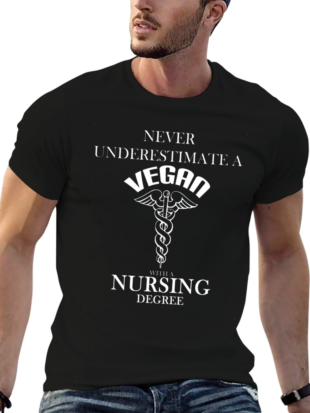 Vegan Nursing Degree T-Shirt - Black