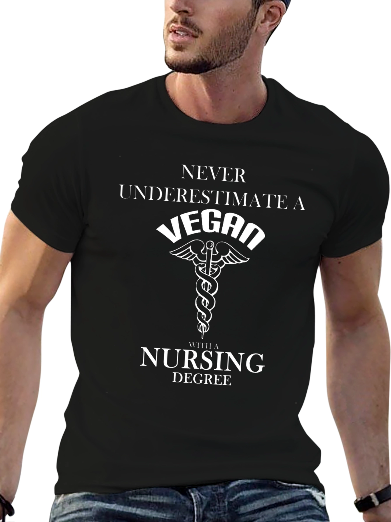 Vegan Nursing Degree T-Shirt - Black