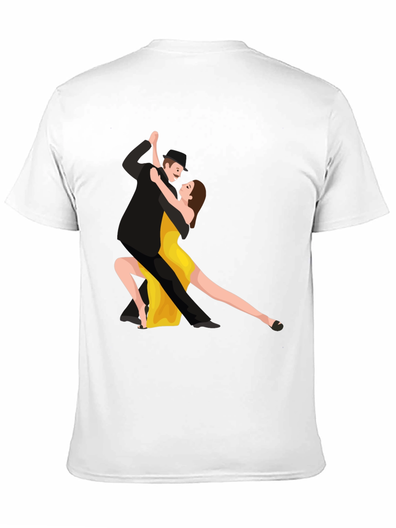 Tango Dancers Graphic Black T-Shirt