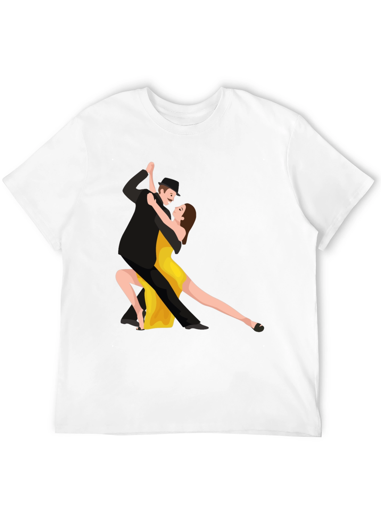 Tango Dancers Graphic Black T-Shirt