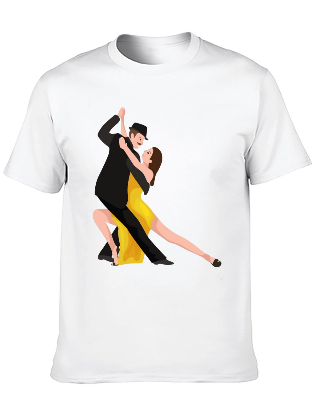 Tango Dancers Graphic Black T-Shirt