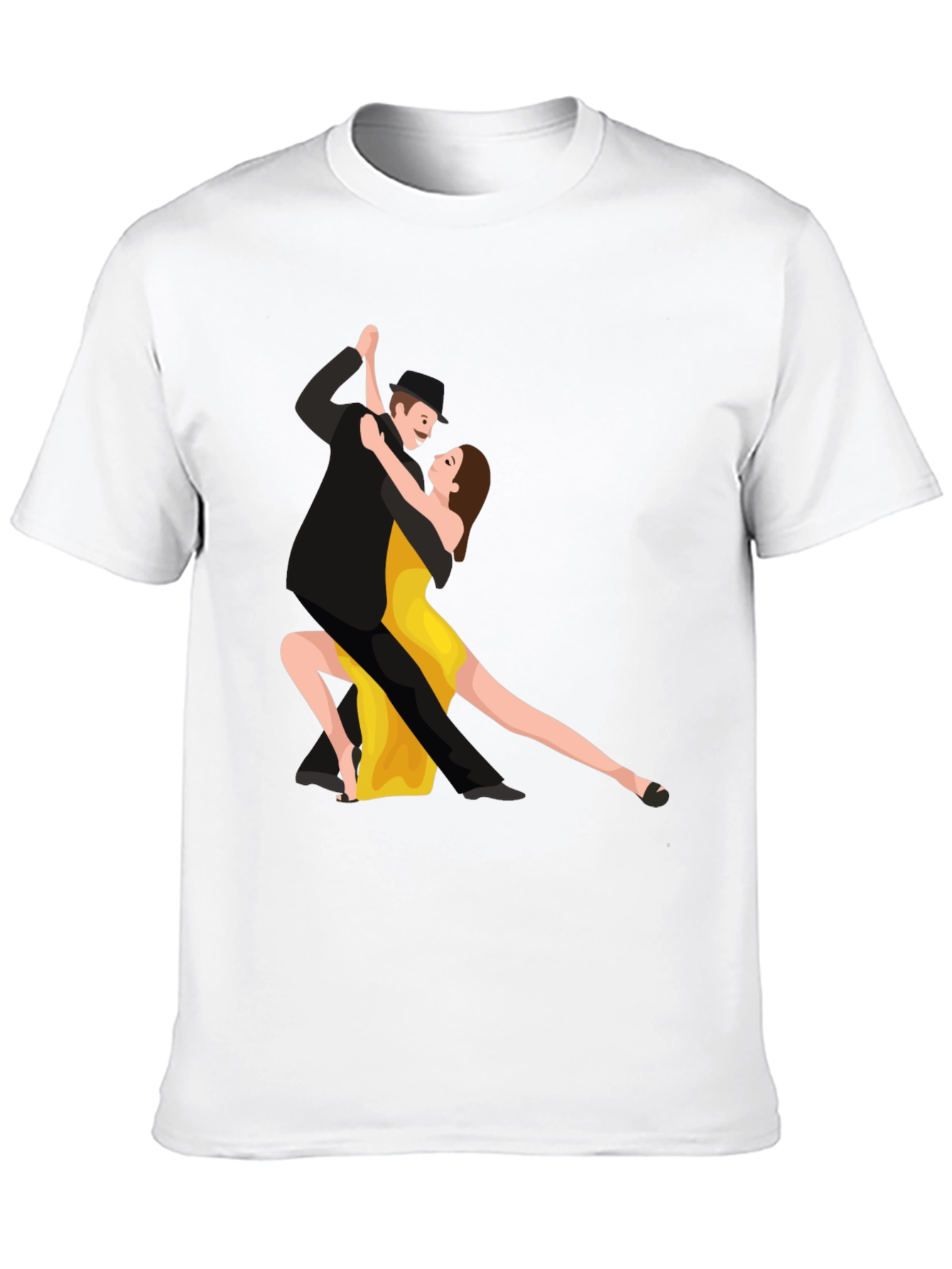Tango Dancers Graphic Black T-Shirt
