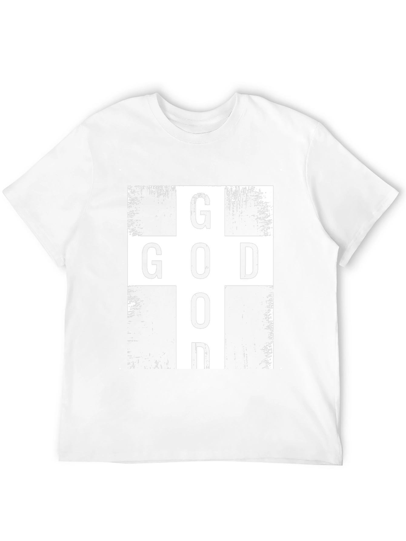 God Cross Graphic Print Black T-Shirt