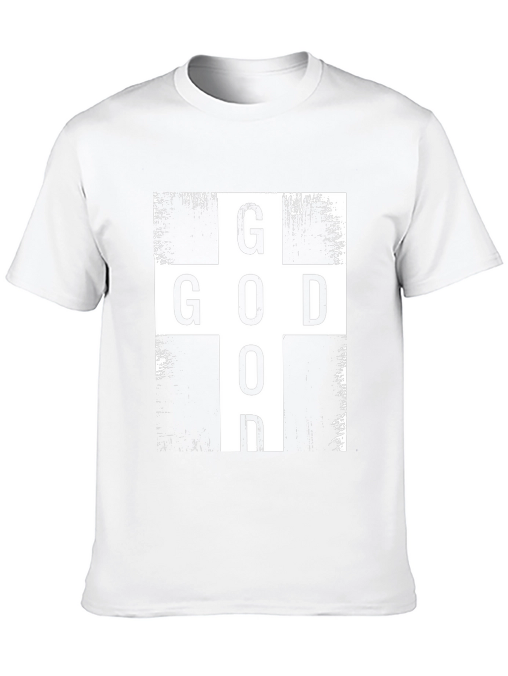 God Cross Graphic Print Black T-Shirt