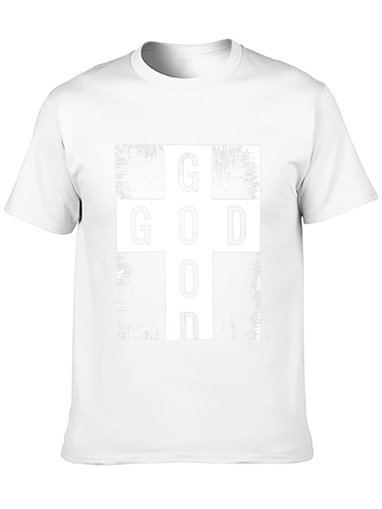 God Cross Graphic Print Black T-Shirt