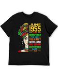 June 1955 Melanin Queen T-Shirt - Empowering Womens Tee