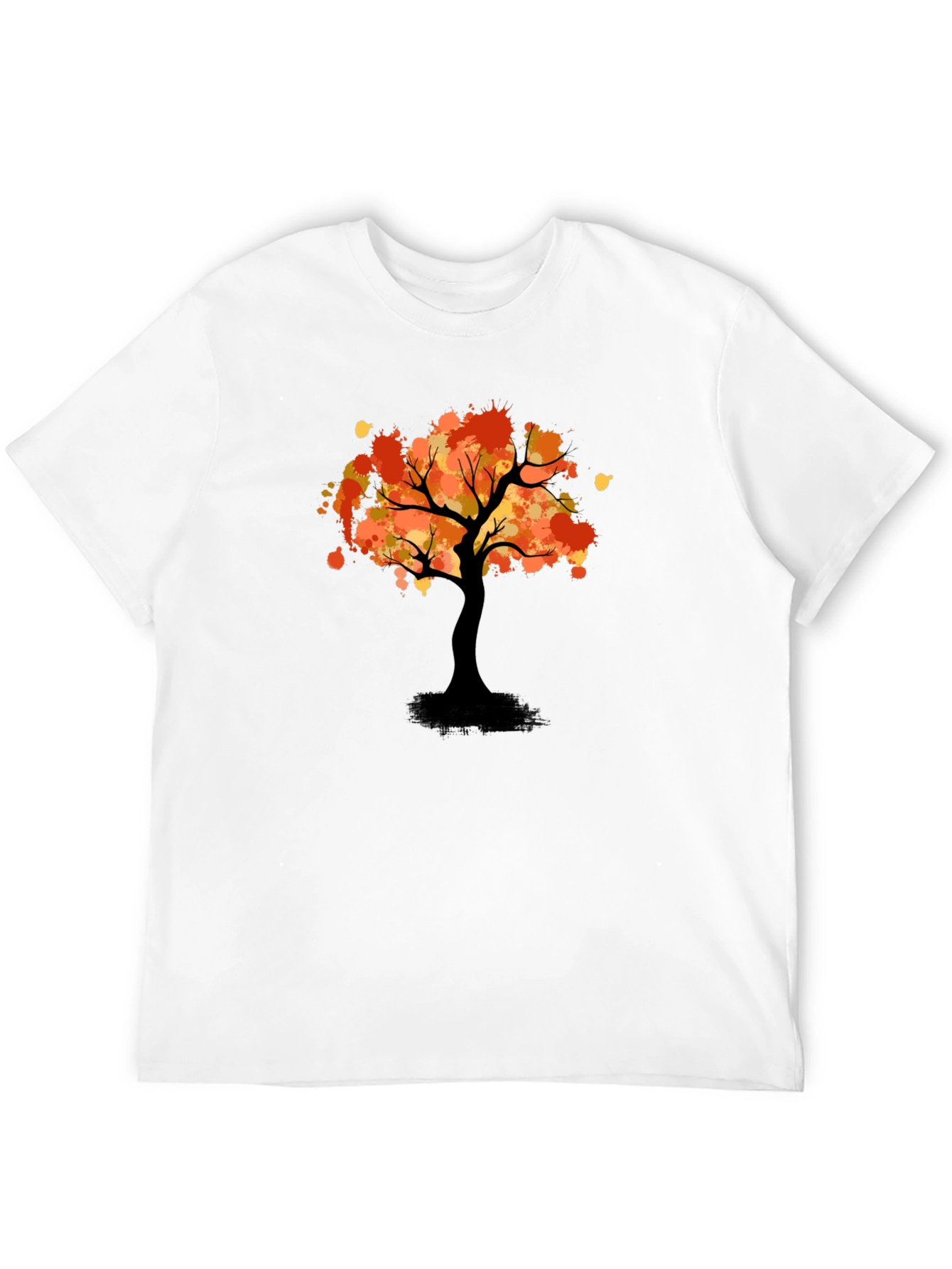 Autumn Tree Graphic Tee - Stylish Black T-Shirt