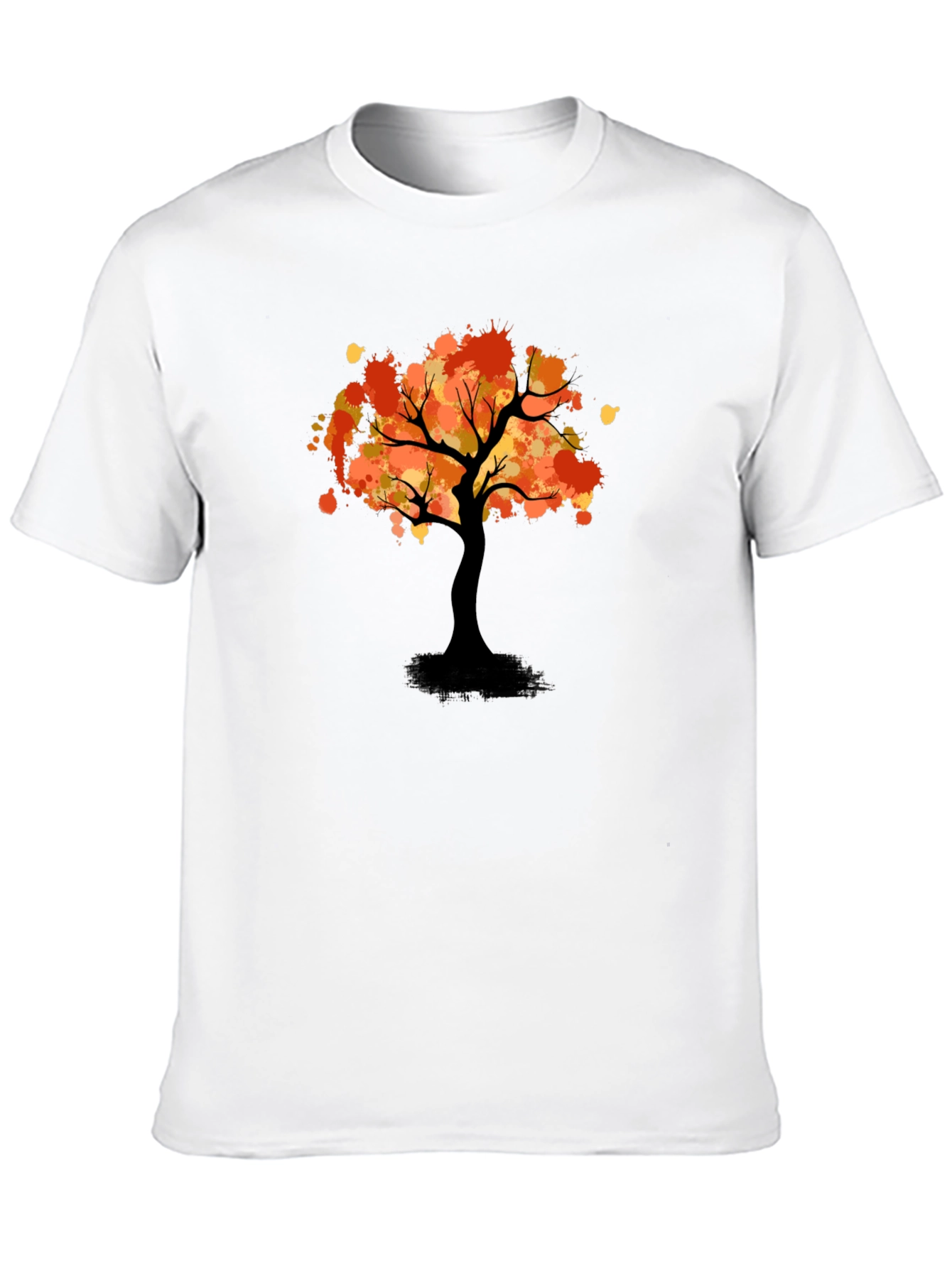 Autumn Tree Graphic Tee - Stylish Black T-Shirt