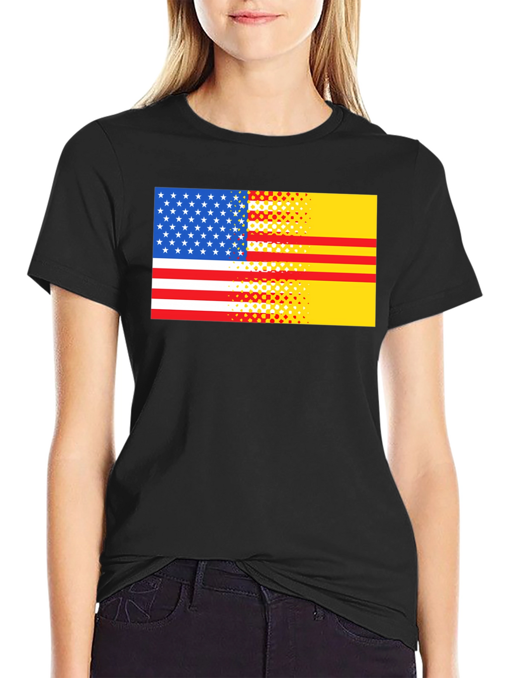 USA & Vietnam Flag Graphic T-Shirt