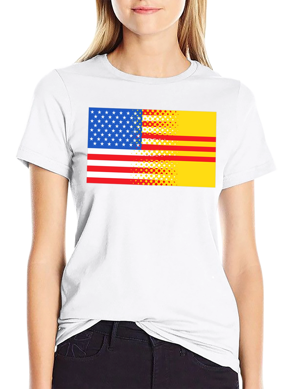 USA & Vietnam Flag Graphic T-Shirt