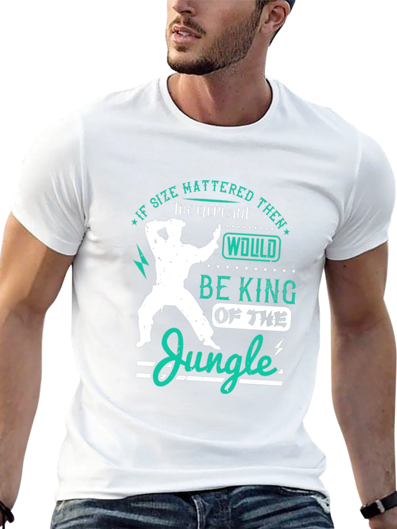 Elephant King of The Jungle Mens T-Shirt