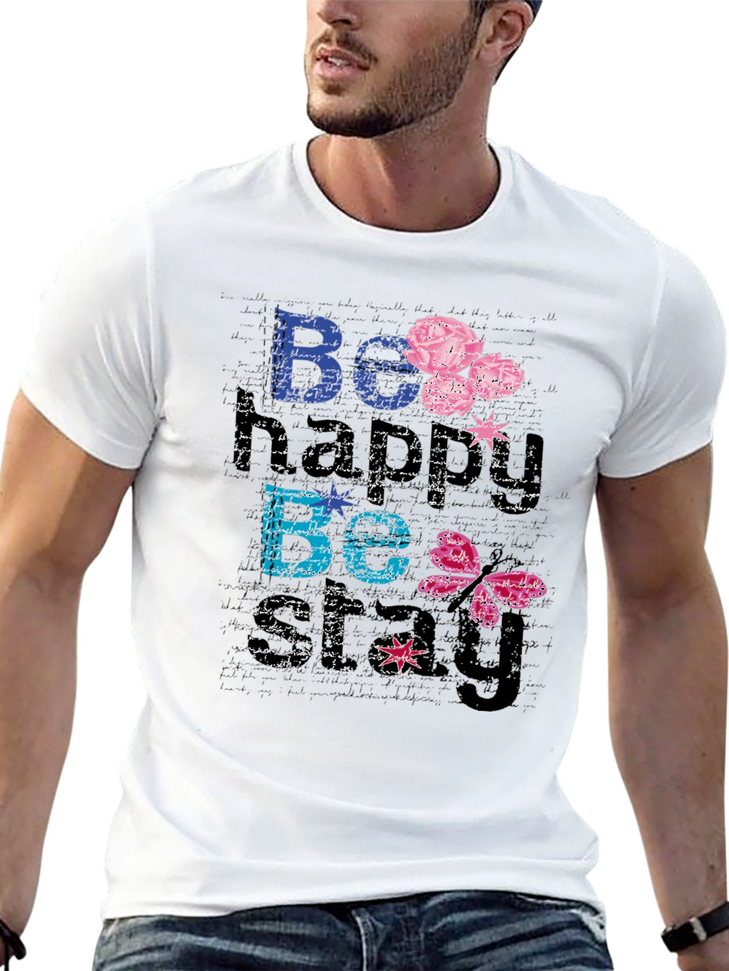 Be Happy Be You Black T-Shirt