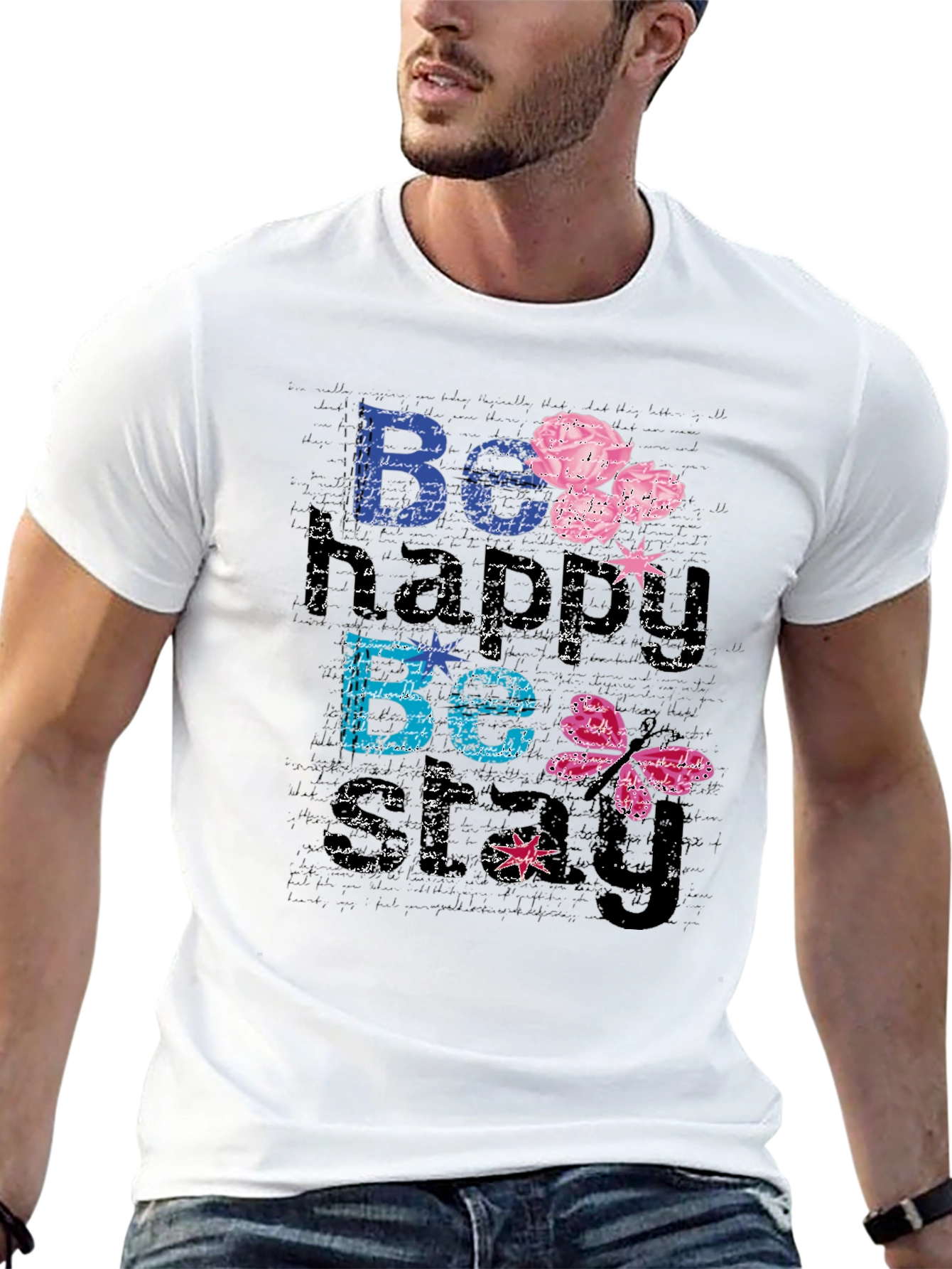 Be Happy Be You Black T-Shirt