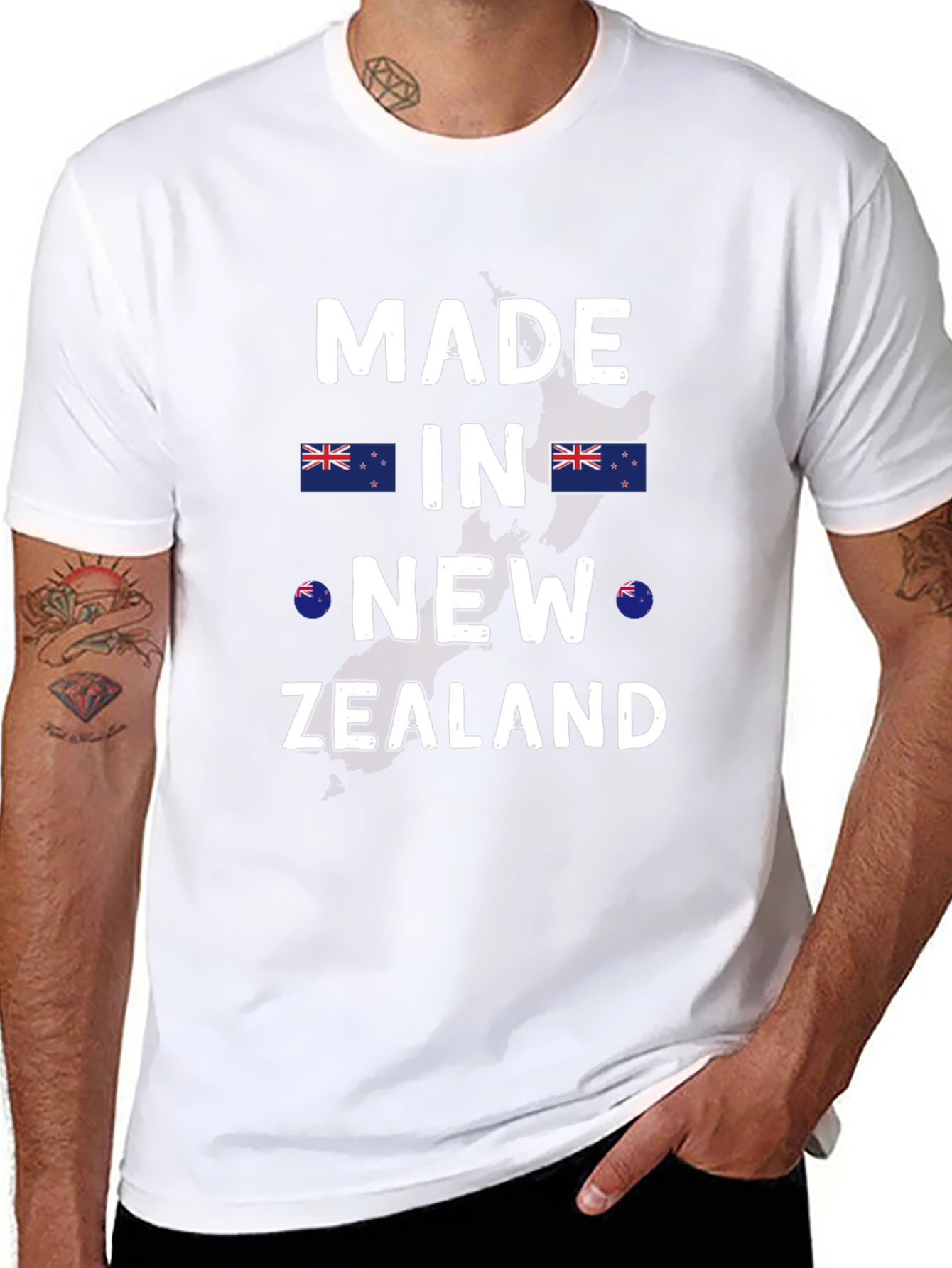 New Zealand Made T-Shirt Black Tee