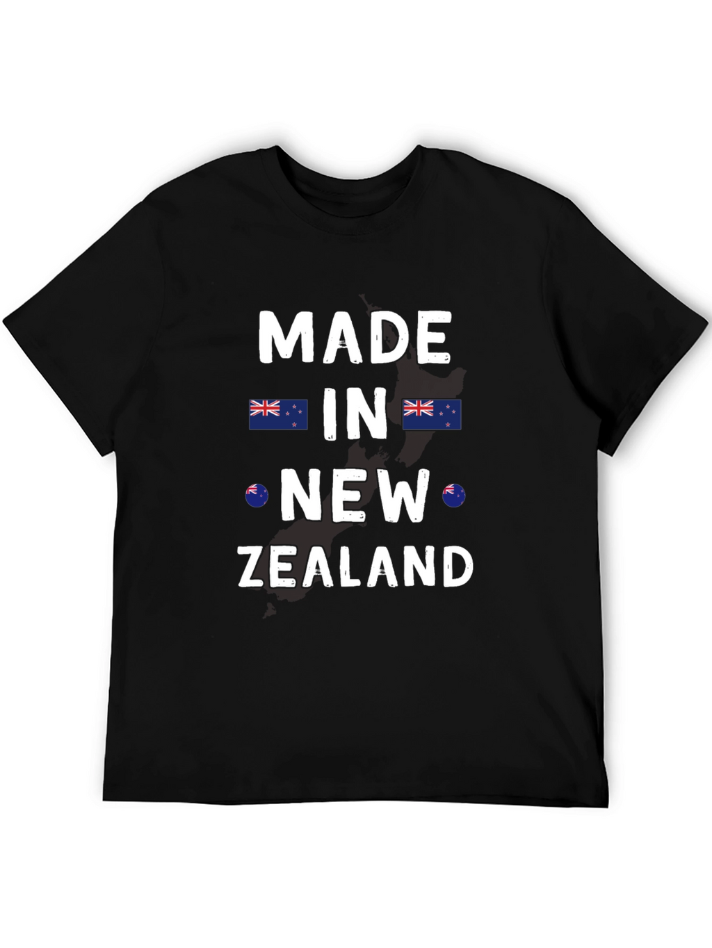 New Zealand Made T-Shirt Black Tee