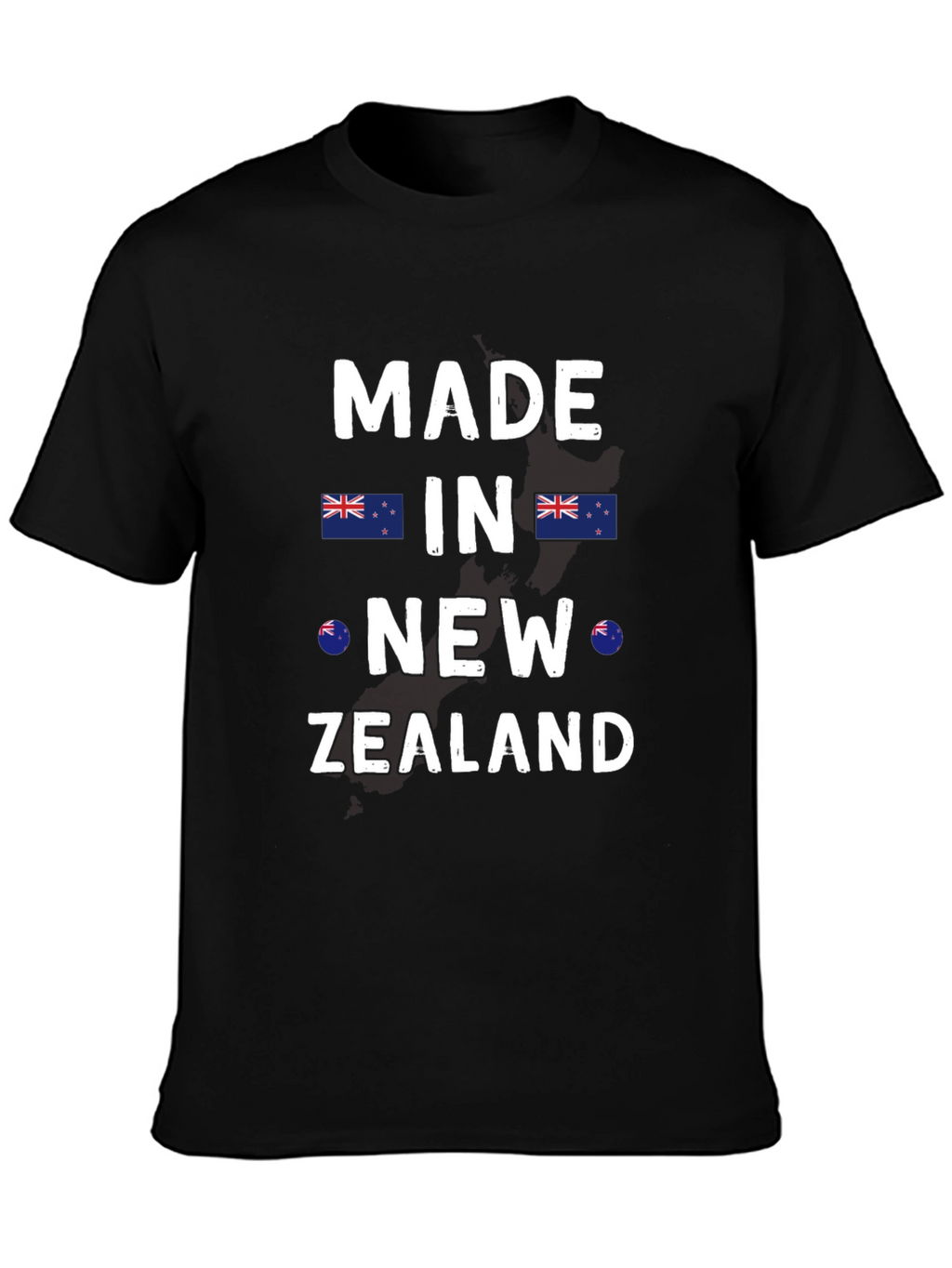 New Zealand Made T-Shirt Black Tee