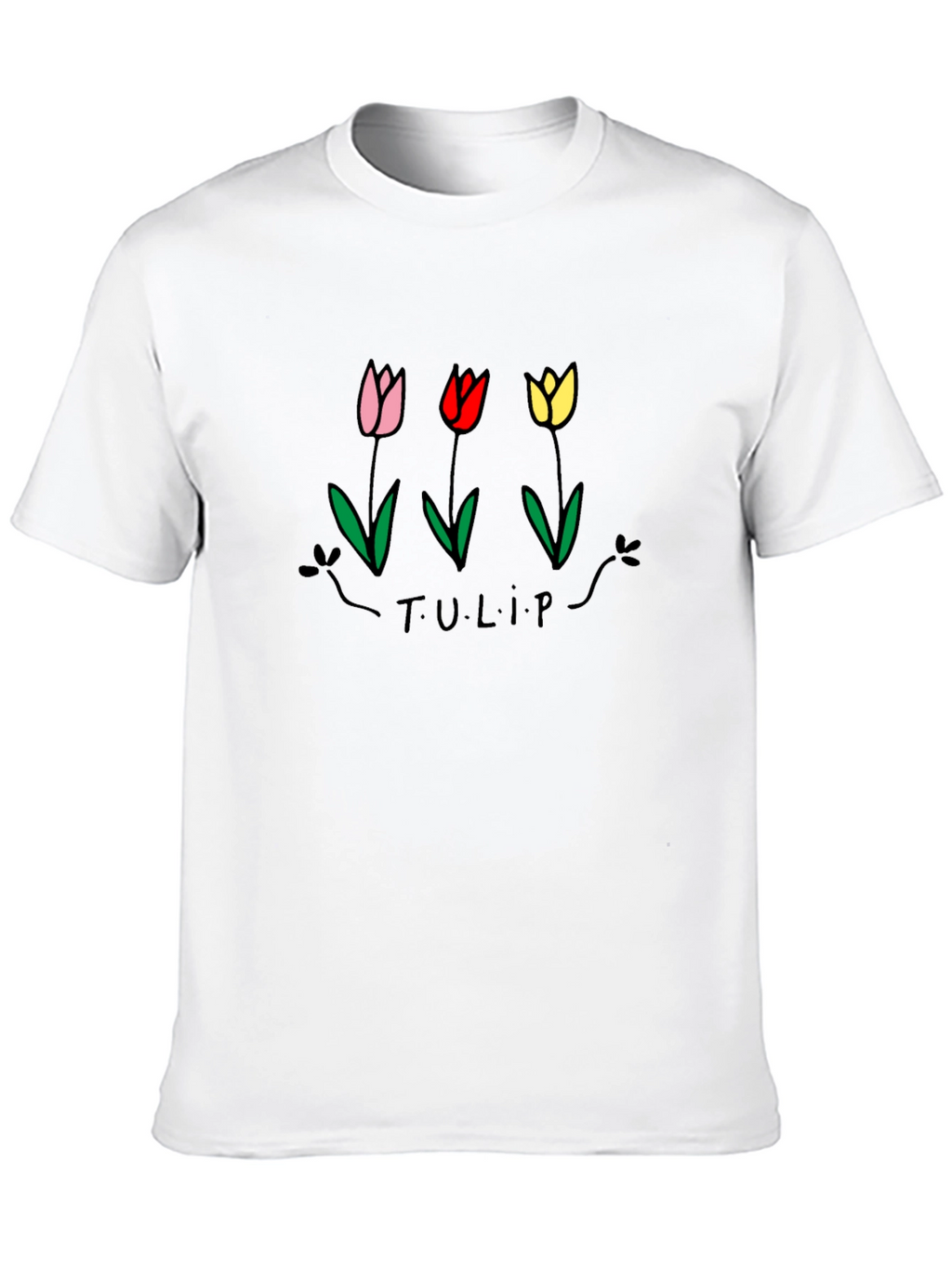 Tulip Graphic Black T-Shirt