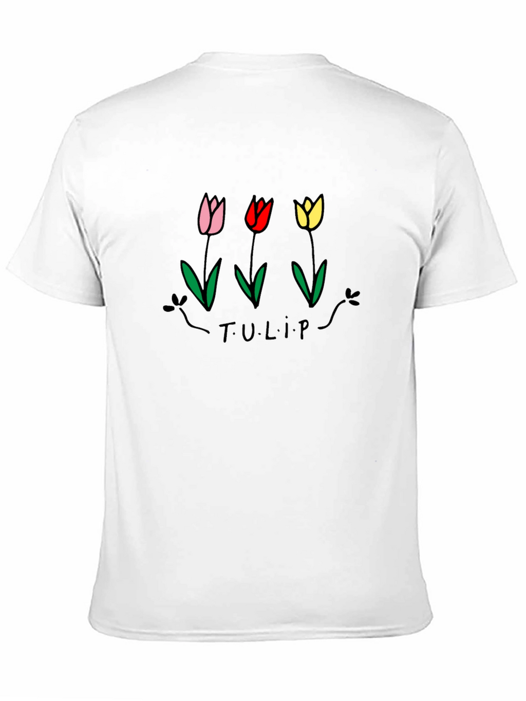 Tulip Graphic Black T-Shirt