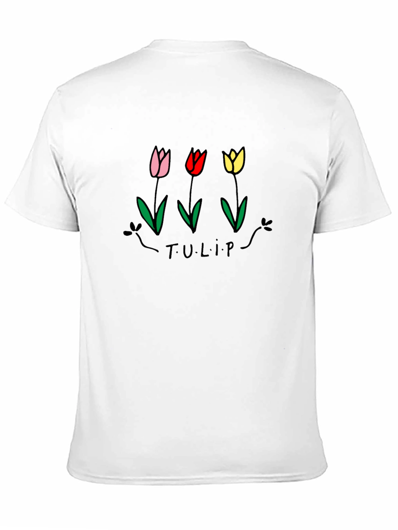 Tulip Graphic Black T-Shirt