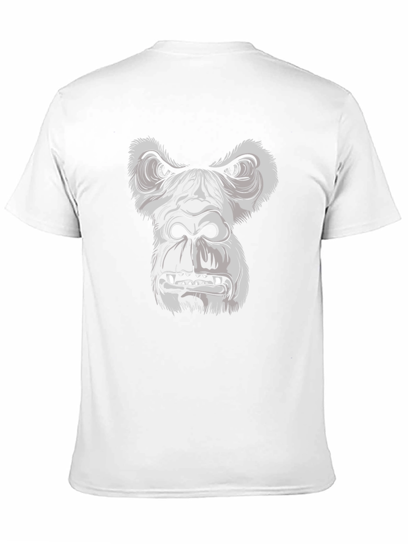 Gorilla Face Graphic Tee - Fierce Ape Design T-Shirt