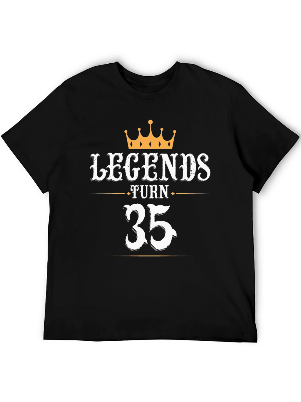 Legends Turn 35 Black Graphic Tee