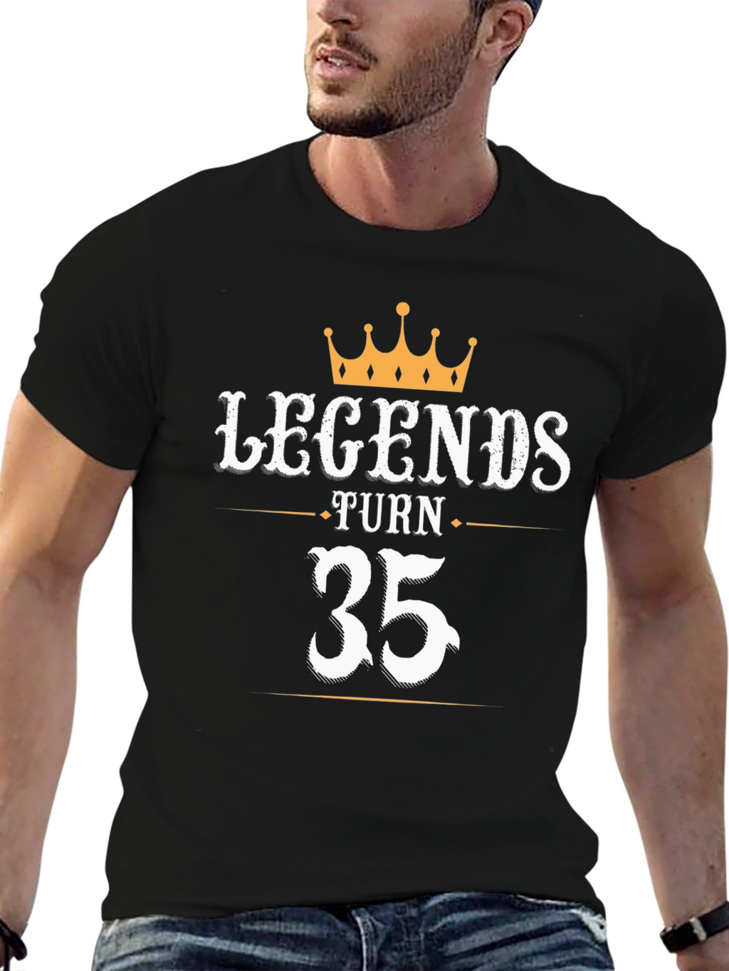 Legends Turn 35 Black Graphic Tee
