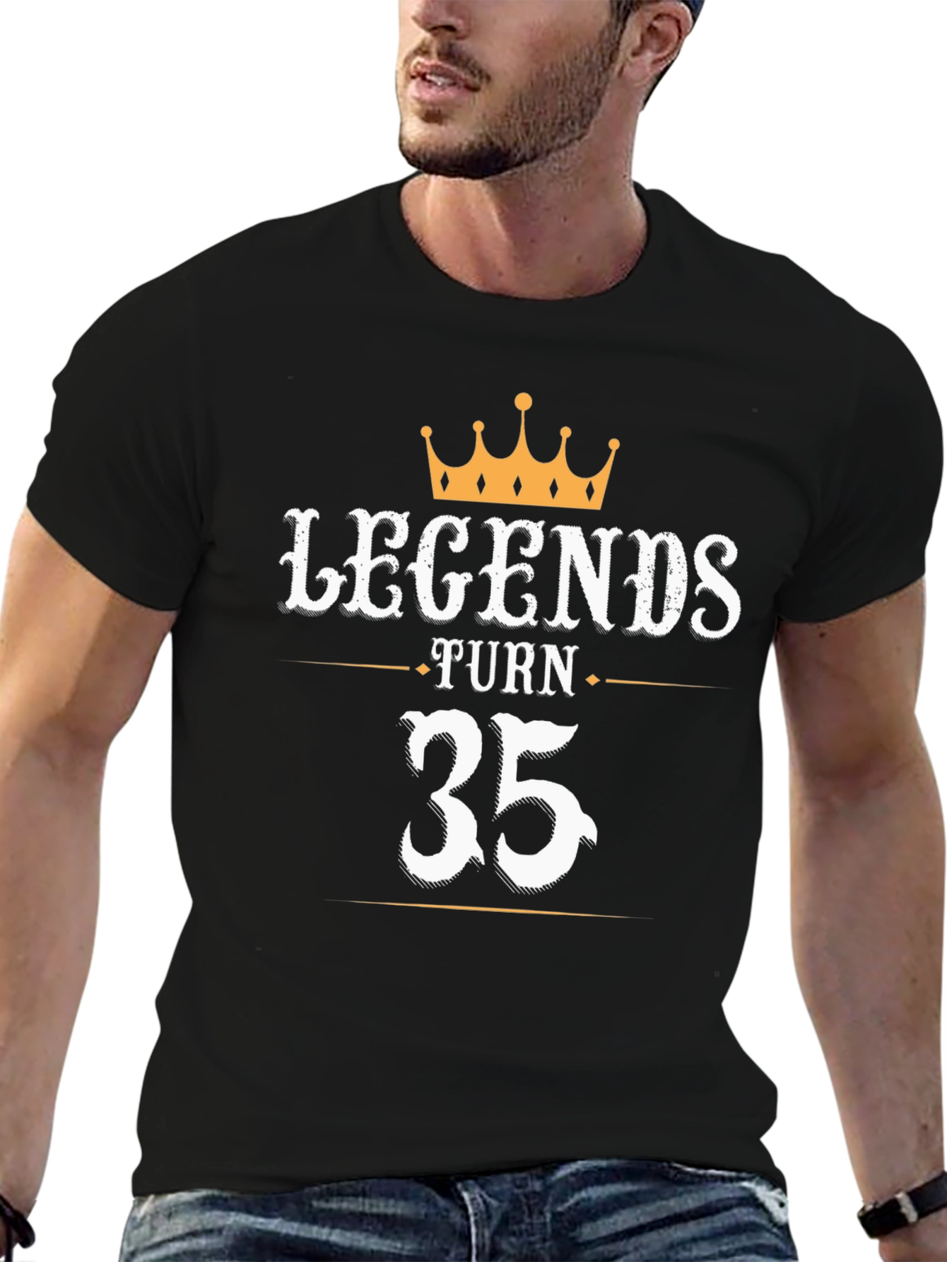 Legends Turn 35 Black Graphic Tee