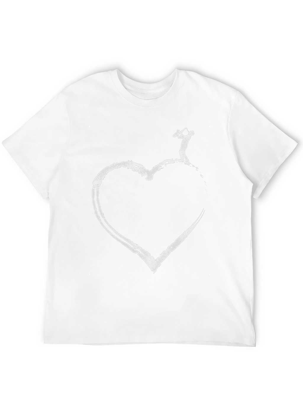 Heart Saxophone Player Graphic T-Shirt - Black