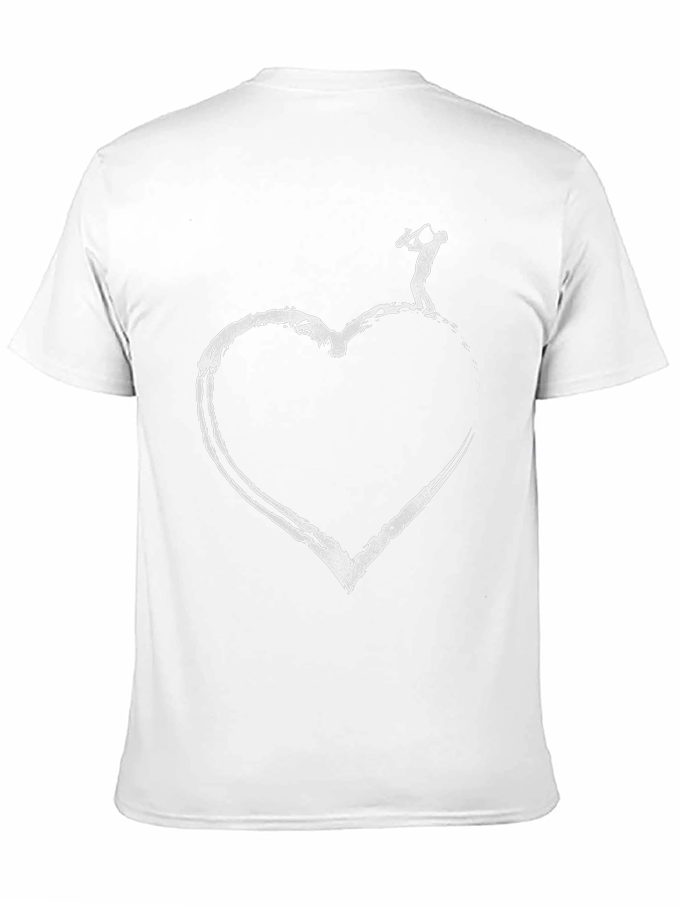 Heart Saxophone Player Graphic T-Shirt - Black