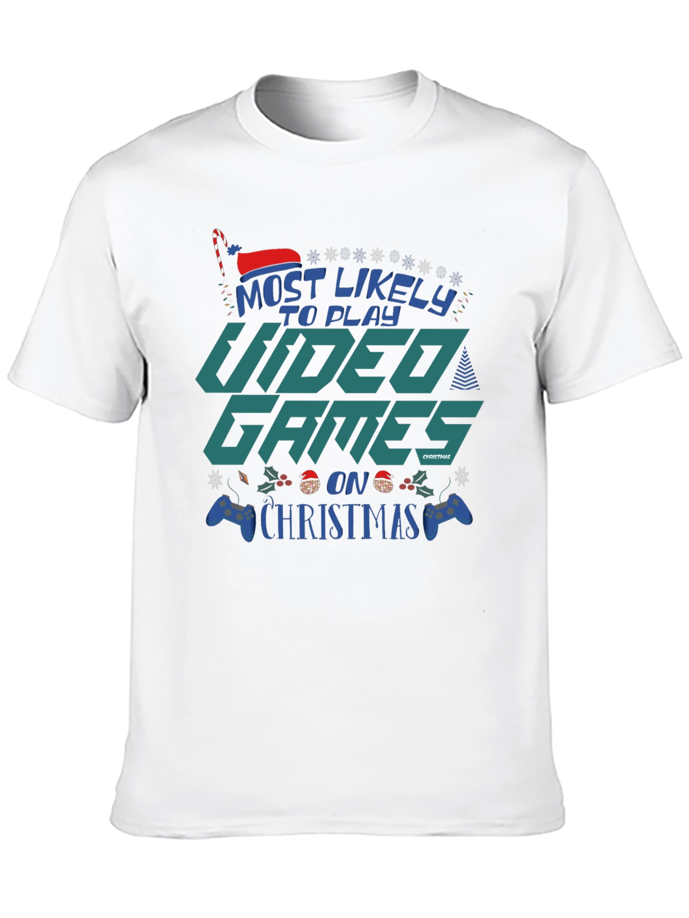 Most Likely to Play Video Games on Christmas T-Shirt