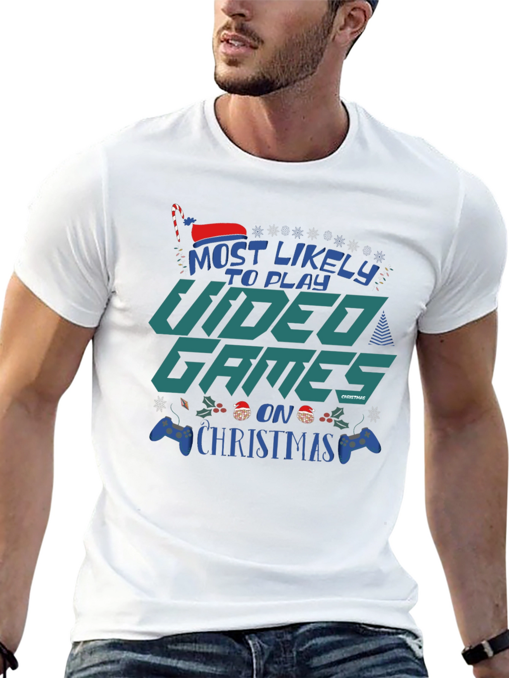 Most Likely to Play Video Games on Christmas T-Shirt