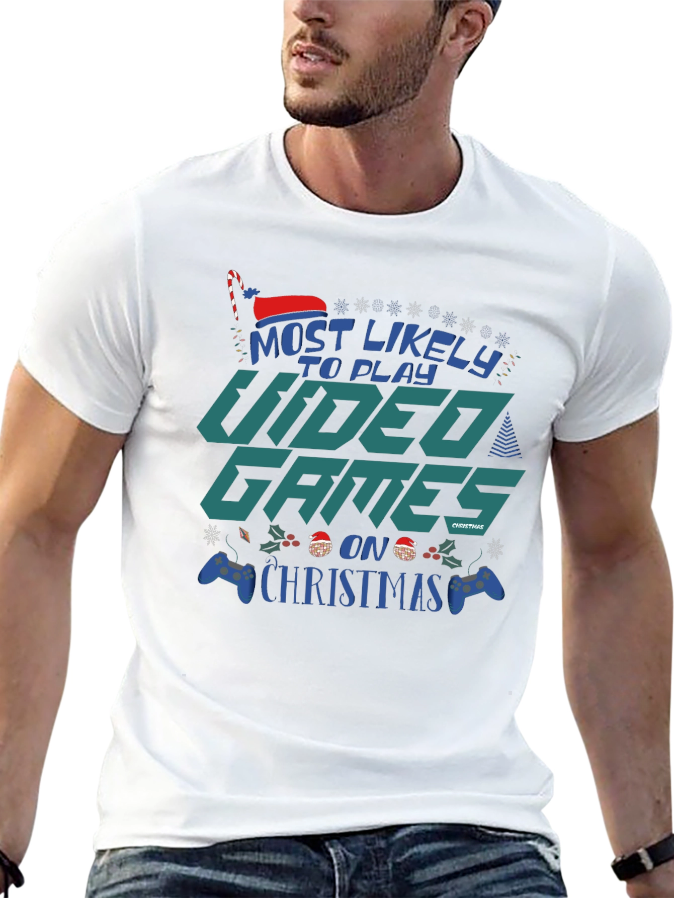 Most Likely to Play Video Games on Christmas T-Shirt