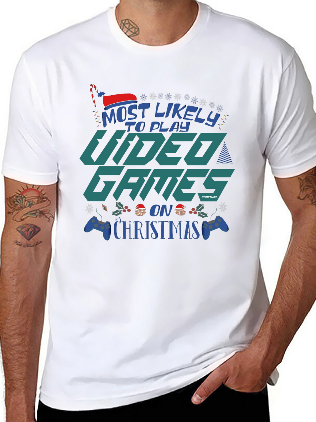 Most Likely to Play Video Games on Christmas T-Shirt