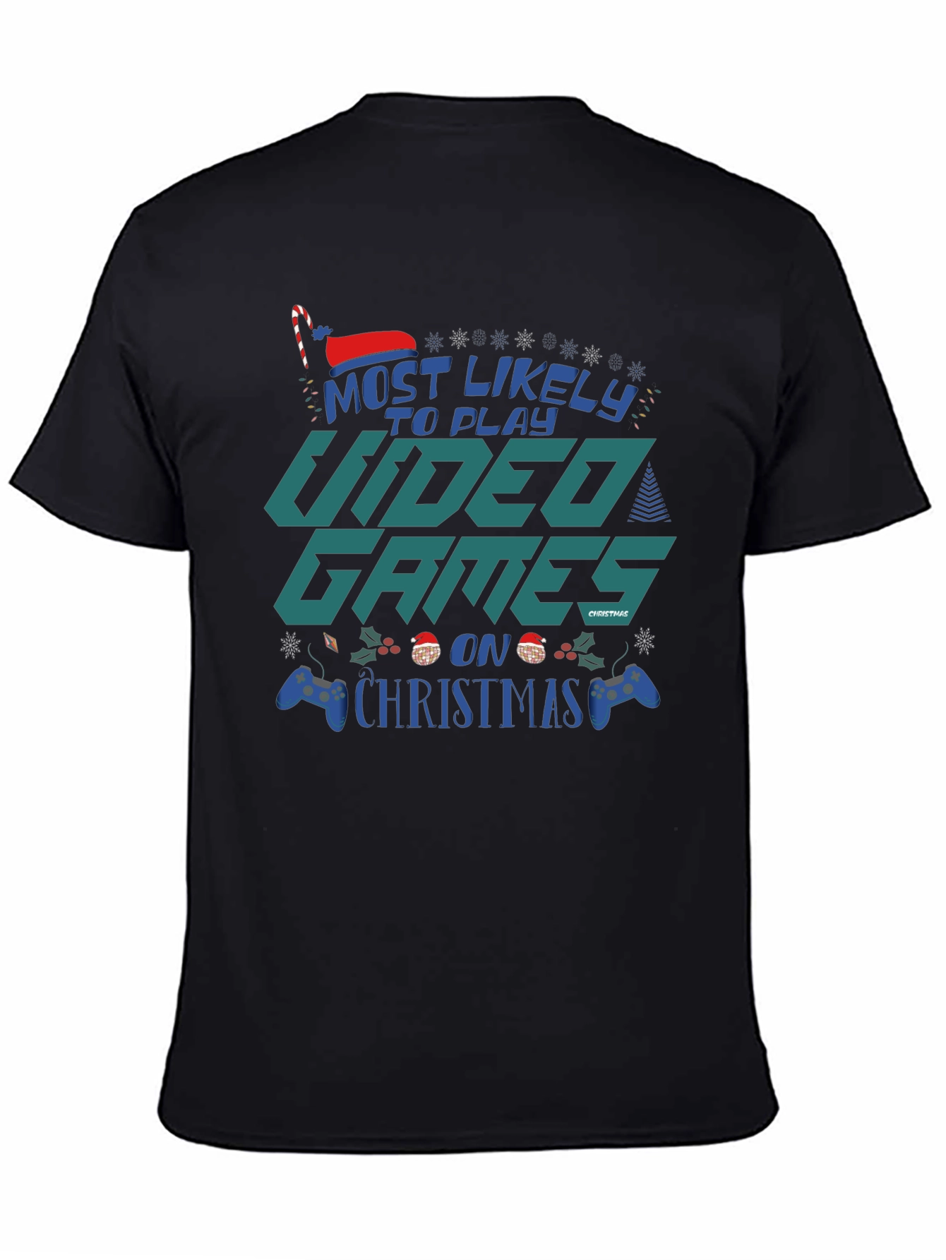Most Likely to Play Video Games on Christmas T-Shirt